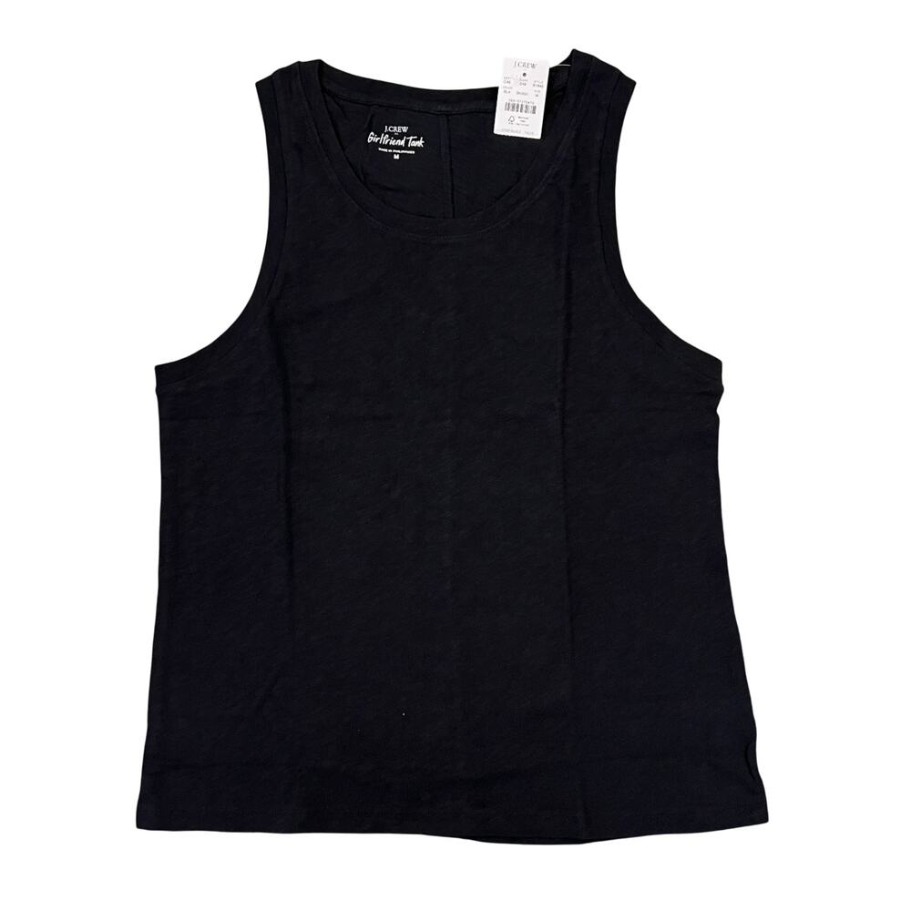 NWT J. Crew Women's Black Girlfriend Tank Top - SIZE XL
